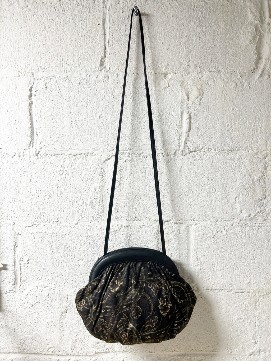Saks Fifth Avenue Vintage Leather Frame Crossbody Bag, Made In Italy, Euc — image 2 of 8